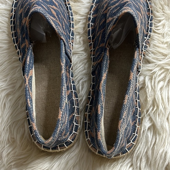Scotch & soda espadrilles slip on canvas shoe women’s 8.5 blue brown new - Picture 9 of 9